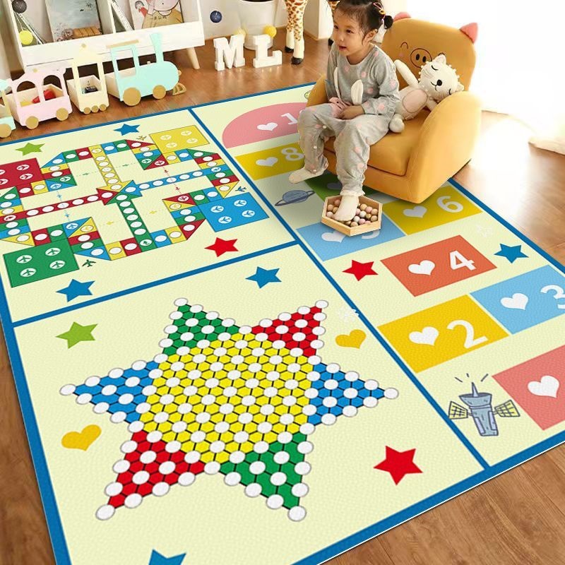 Home Textiles City - Cartoon-Kinderbodenmatte, Stadtverkehr, Polyester, bedruckter Teppich, waschbar,