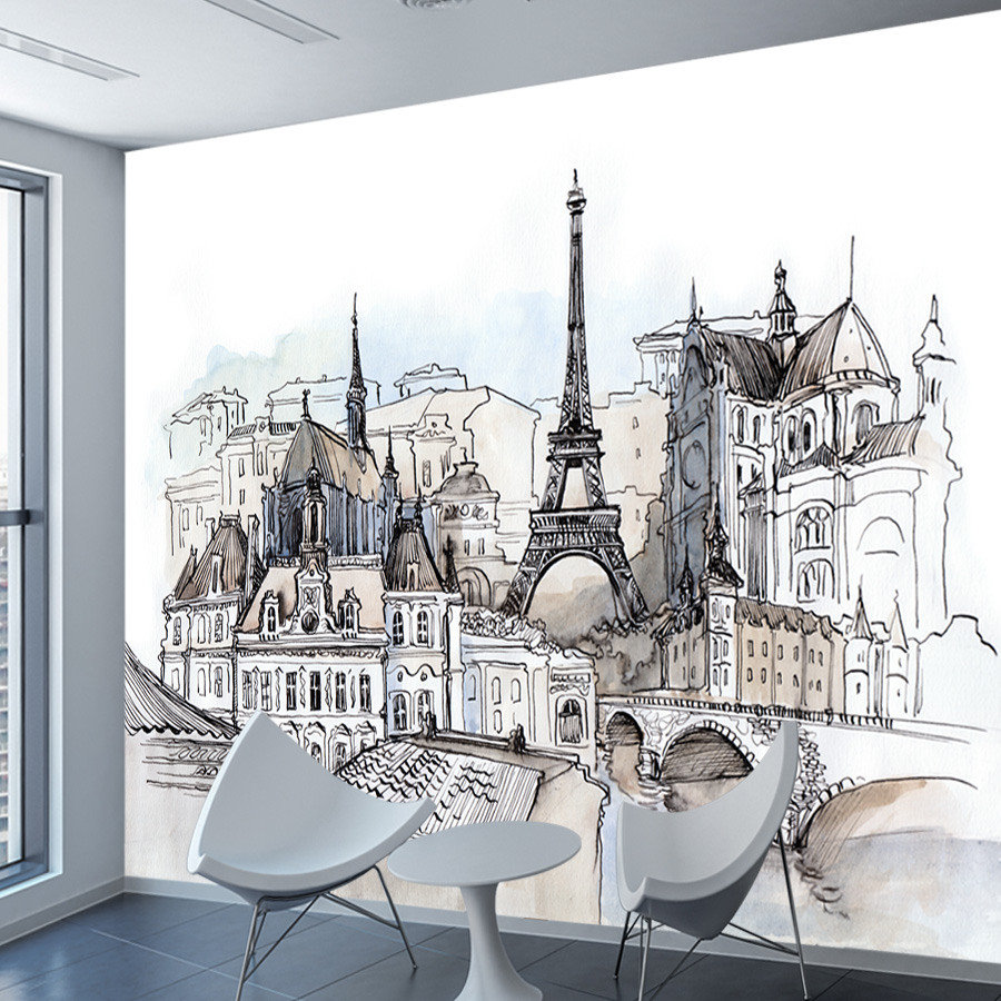 Home Textiles City - Moderne benutzerdefinierte PVC-Tapete zum Abziehen und