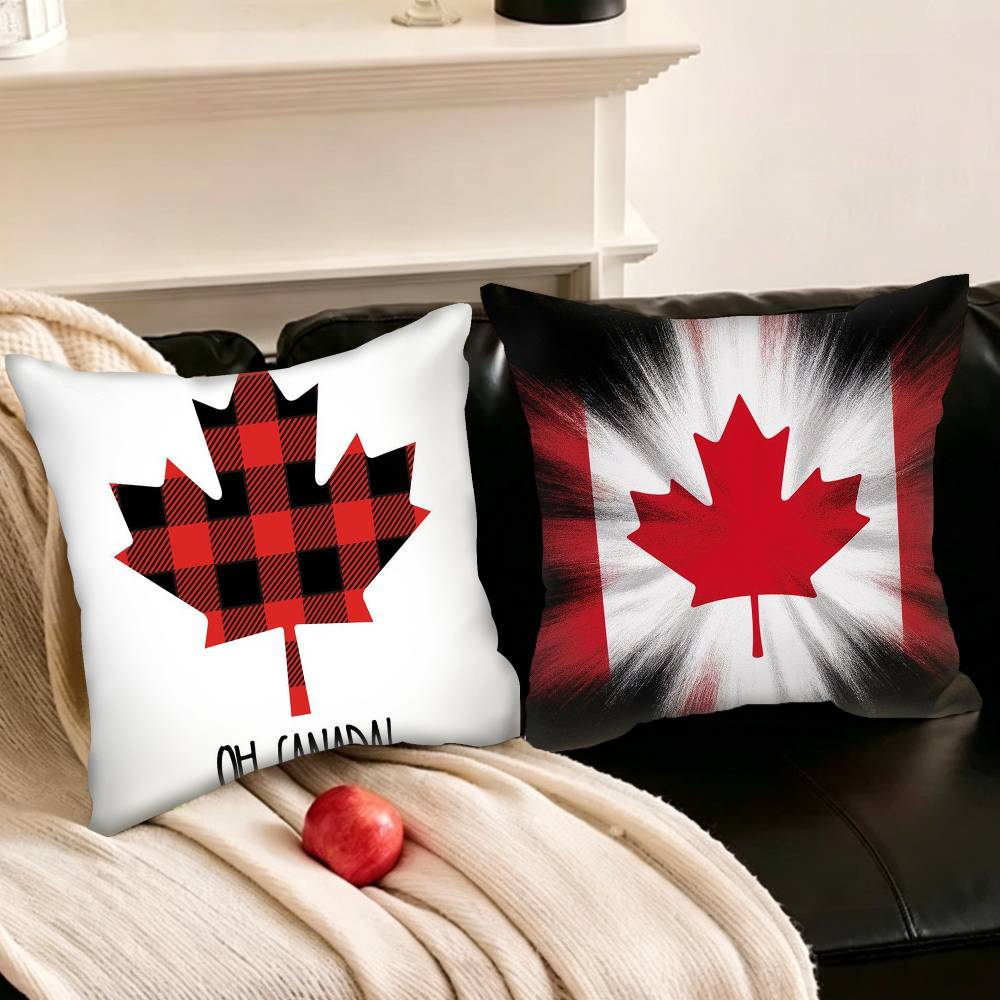Home Textiles Canada - Ahornblatt-Flagge Kanadas, verschiedene Größen, quadratischer Kissenbezug