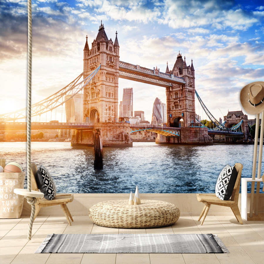 Home Textiles London - Benutzerdefinierte selbstklebende Tapeten für Wohnzimmerdekoration Tower