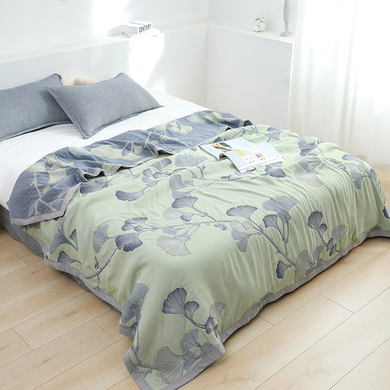 Home Textiles City - Textile City Weiche, strukturierte hellgrüne Überwurfdecke