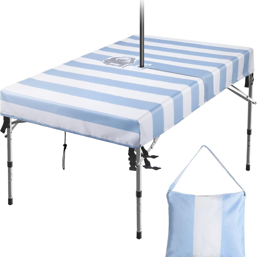 Home Textiles News - Outdoor-Tischdecke mit Schirmloch und Kordelzug, wasserdichte