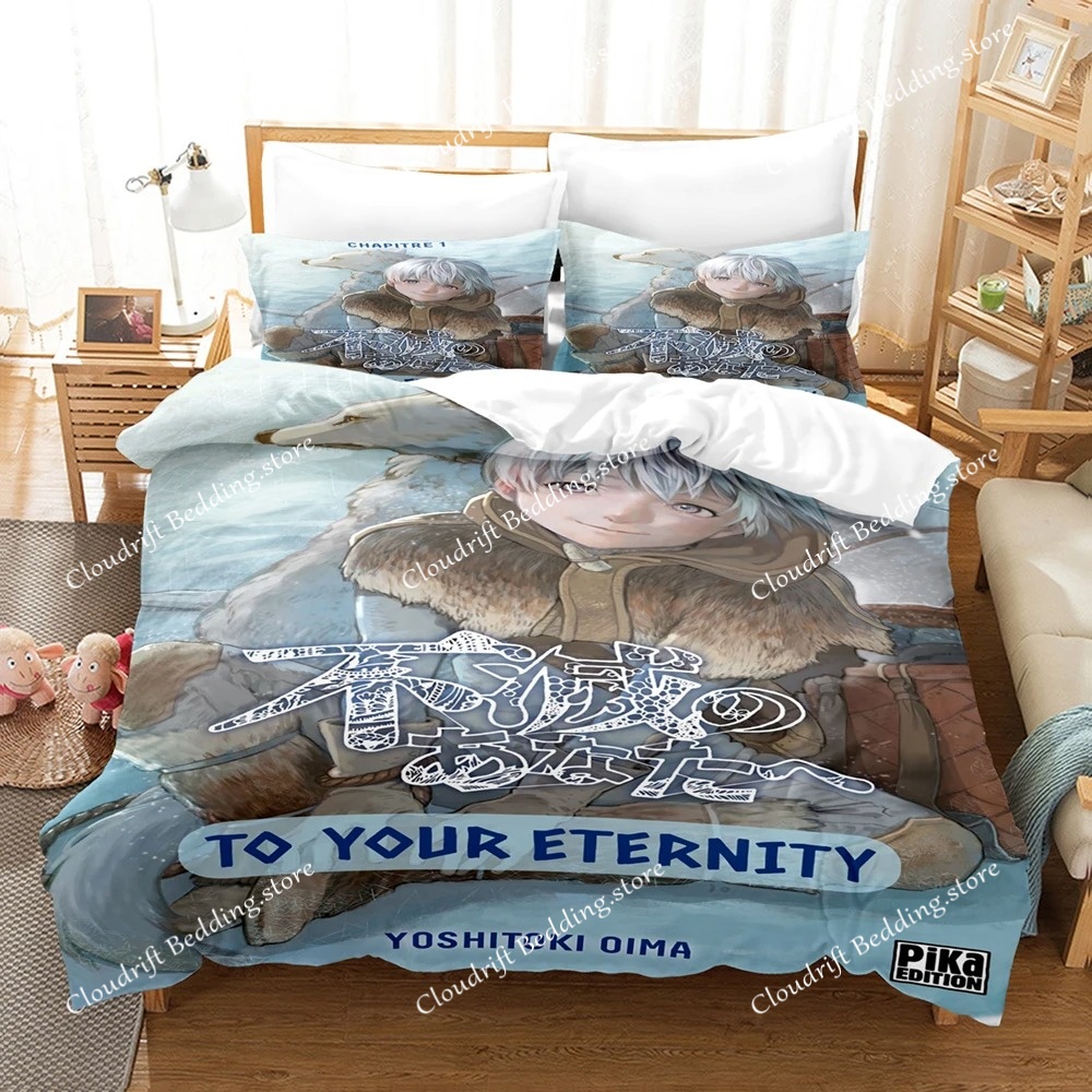Your Home Textiles - 3D-Cartoons To Your Eternity Bettwäsche-Sets, Bettbezug-Set