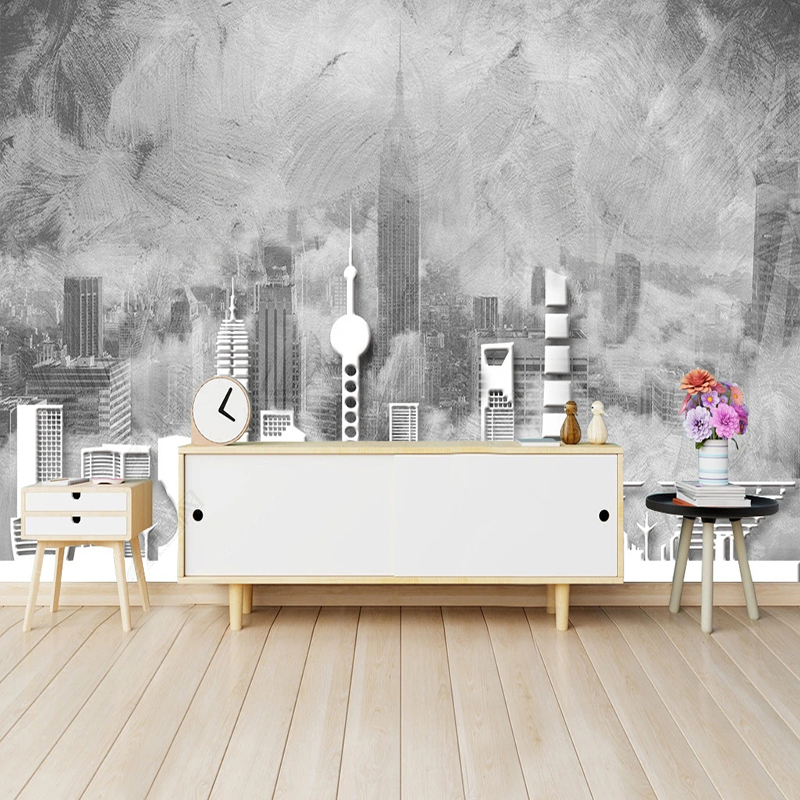 Home Textiles City - Benutzerdefinierte 3D Tapete Wandbild Retro Abstrakte