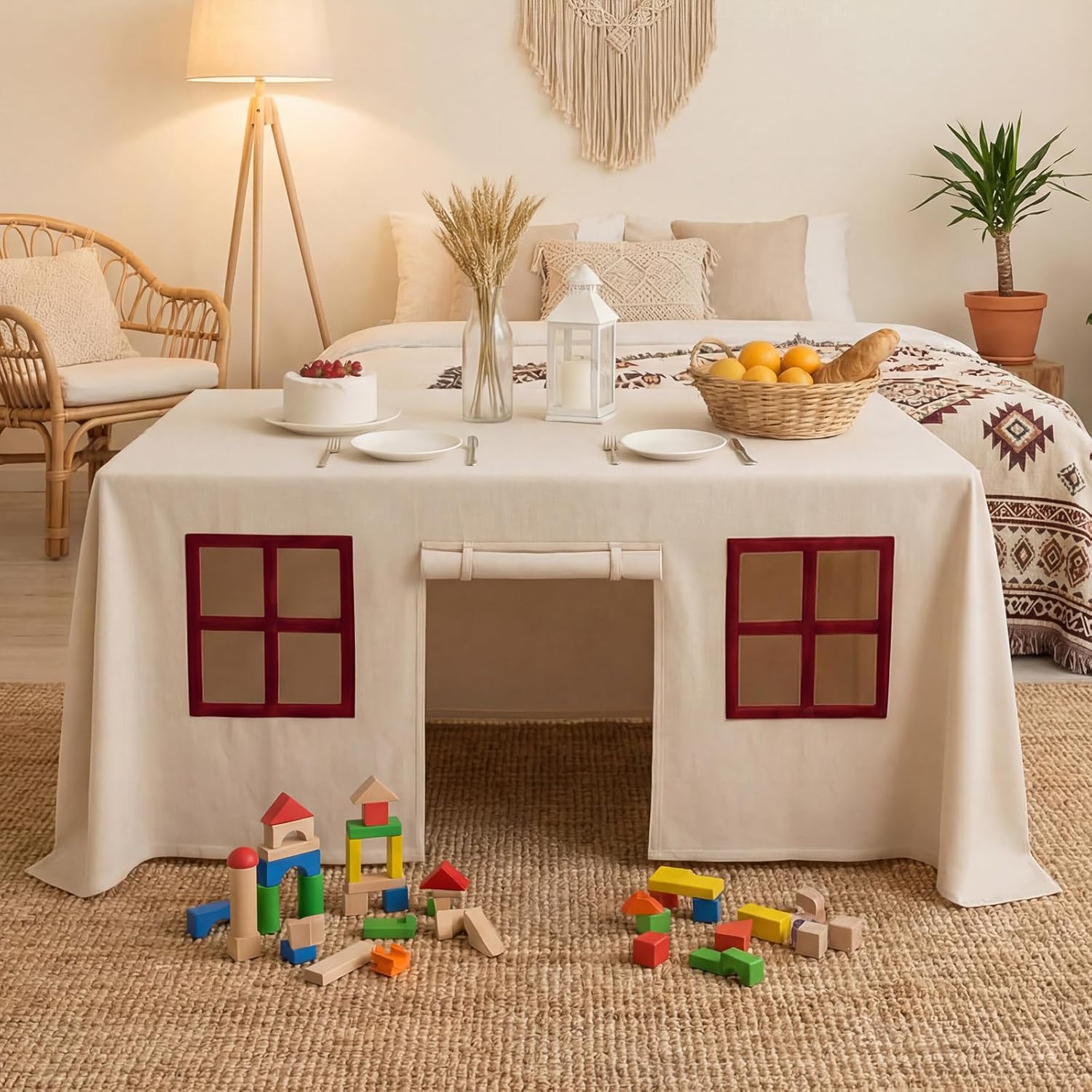 Home Textiles News - Große Tischdecke für Spielzimmer, Kinderschreibtisch, Schloss-Abdeckung,
