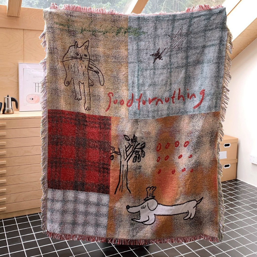 Home Textiles City - Textile City Middle Ancient Plaid Dog