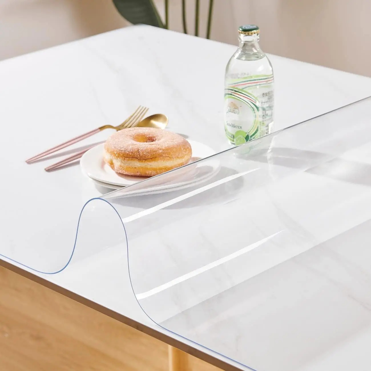 Home Textiles News - Durchsichtiger Vinyl-Tischdeckenbezug, rechteckige Tischdecken aus Kunststoff,