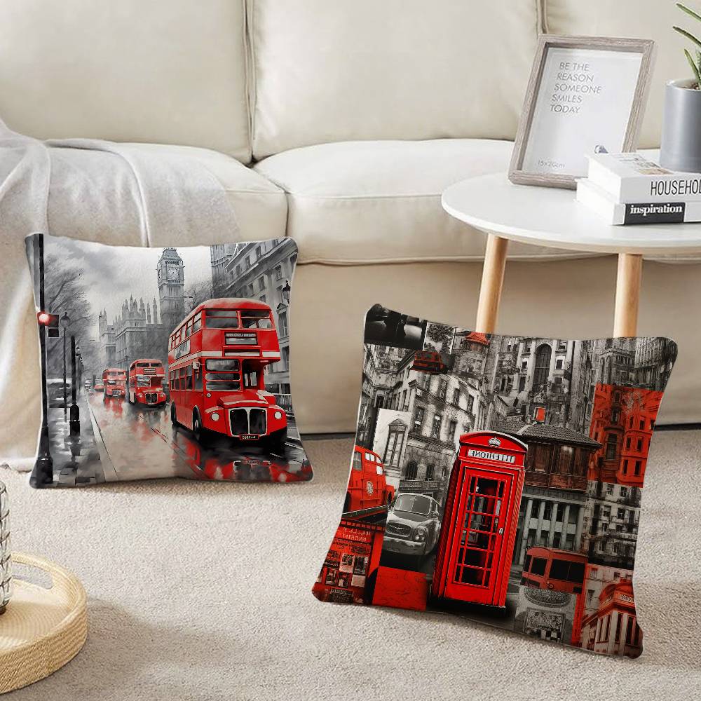Londoner roter Bus-Druck-Kisse – Home Textiles London Bewertung und Preis