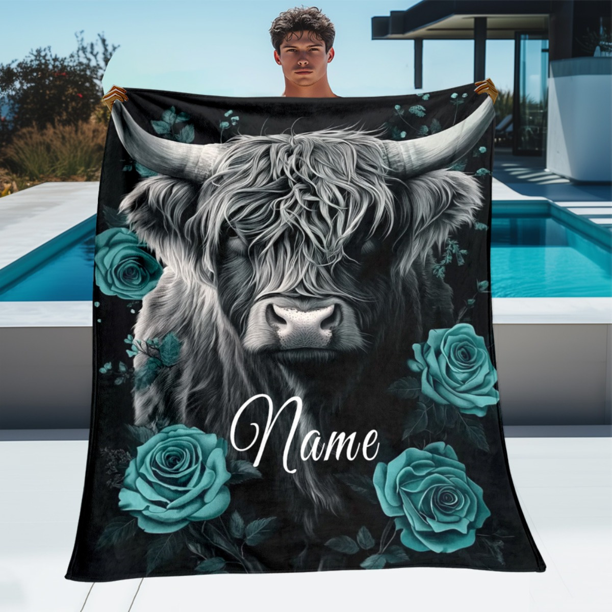 Personalisierte Highland-Kuh-D – Highland Home Textiles Bewertung und Preis