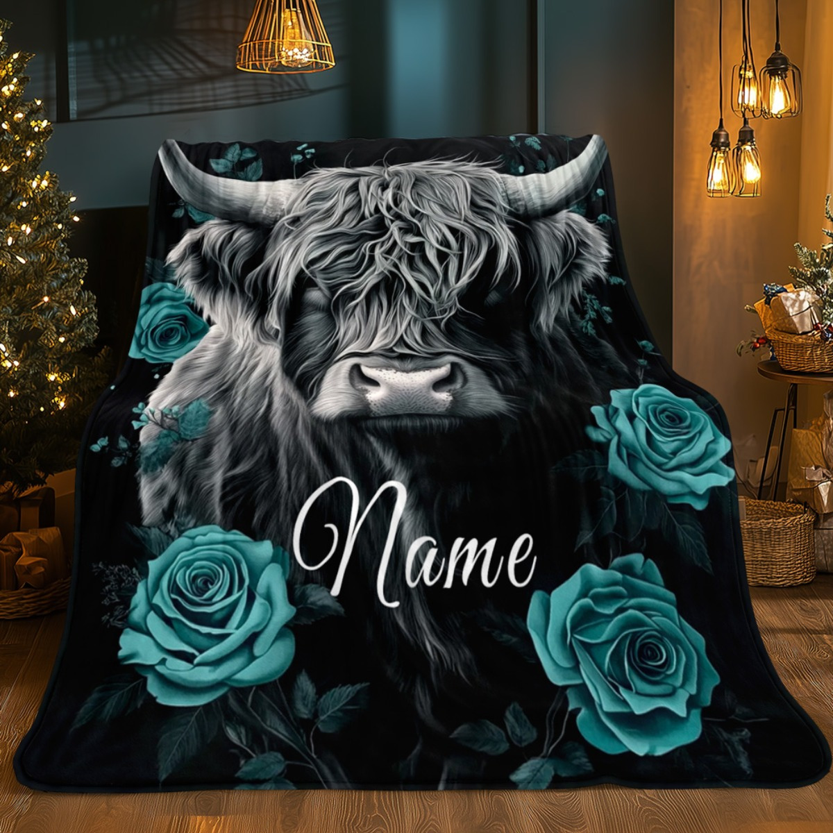 Personalisierte Highland-Kuh-D – Highland Home Textiles Bewertung und Preis