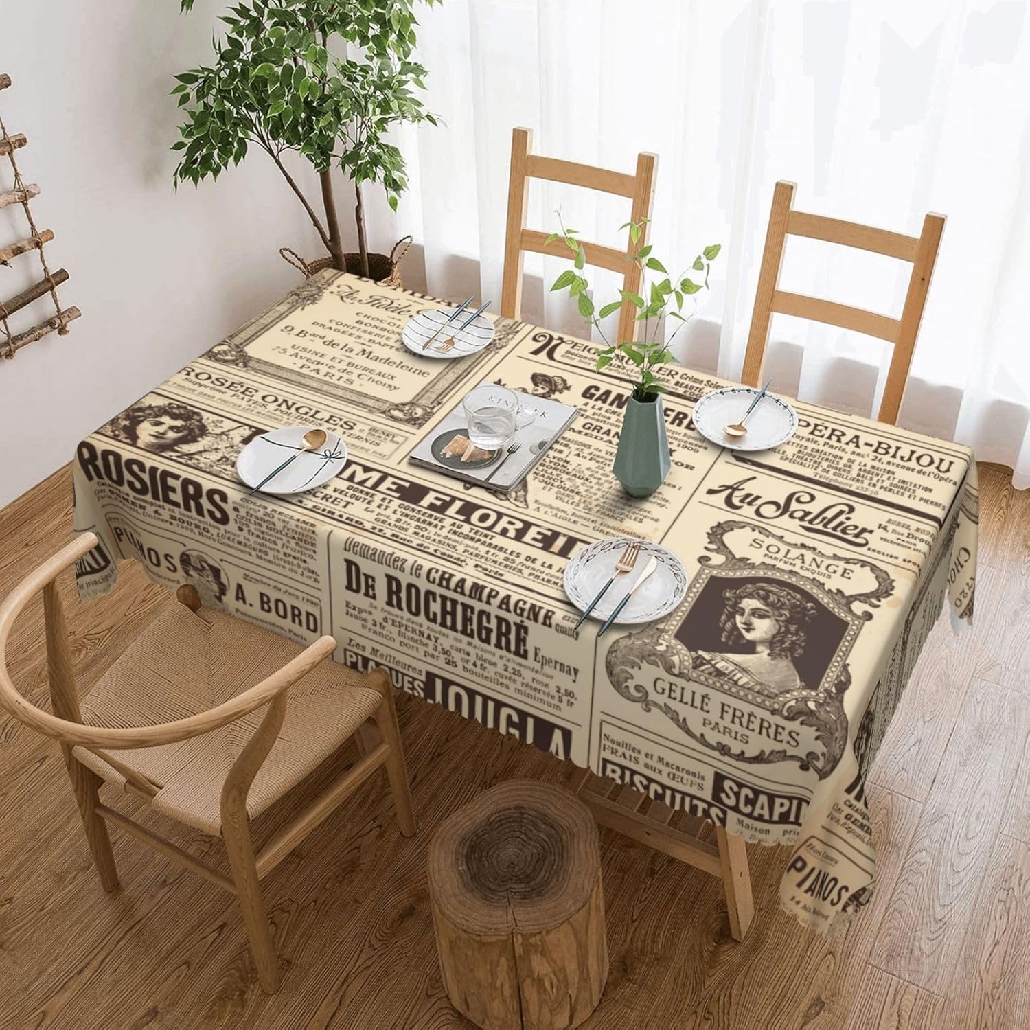 Vintage-Tischdecke mit Pariser – Home Textiles News Bewertung und Preis