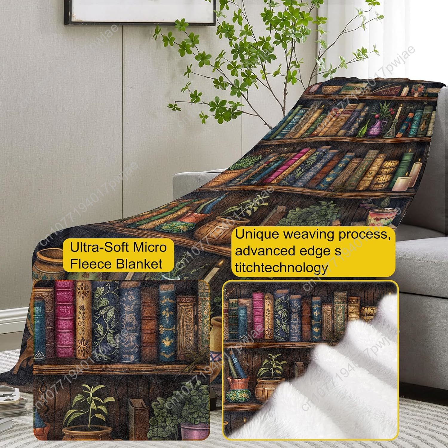 Vintage-Bücherregaldecke, Lese – Home Textiles And Decor Bewertung und Preis