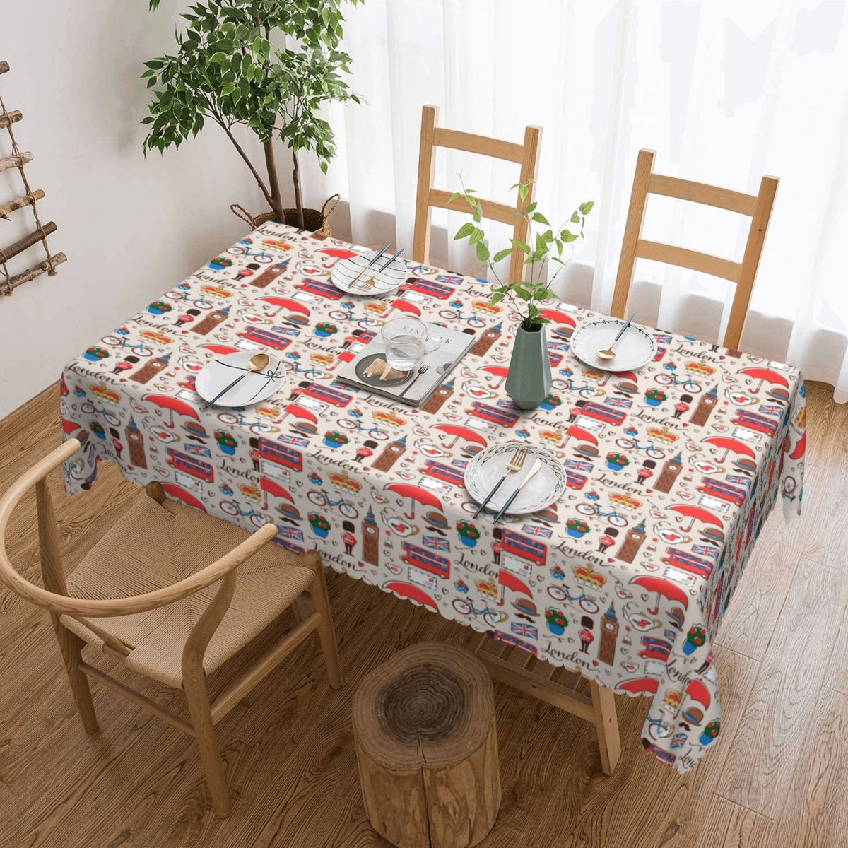London Muster rechteckige Tisc – Home Textiles London Bewertung und Preis