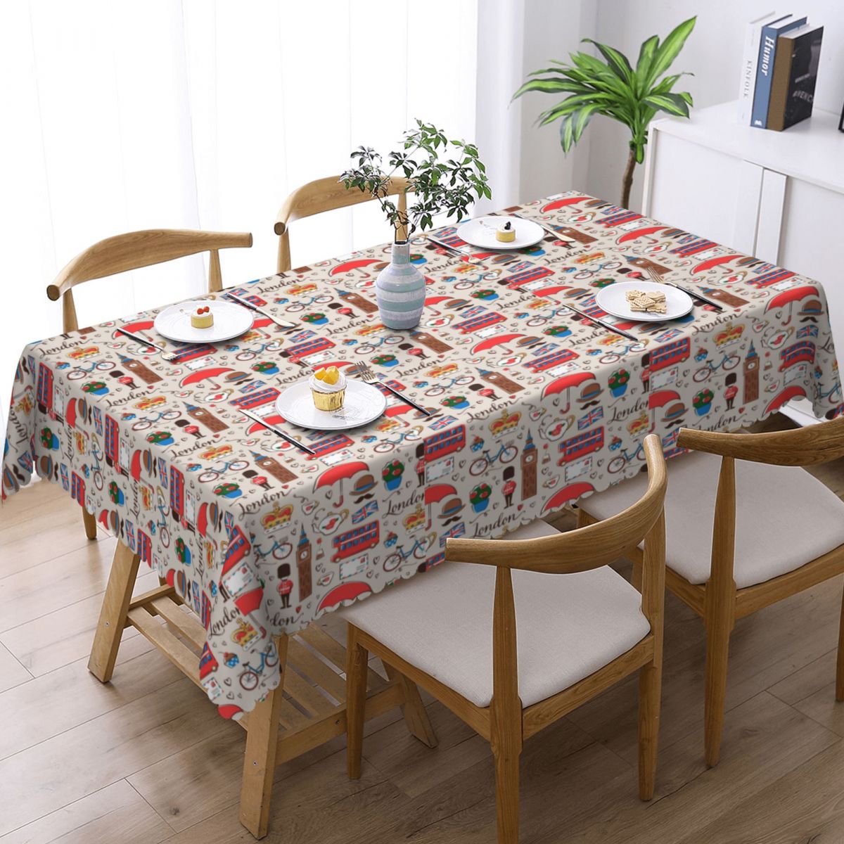 London Muster rechteckige Tisc – Home Textiles London Bewertung und Preis