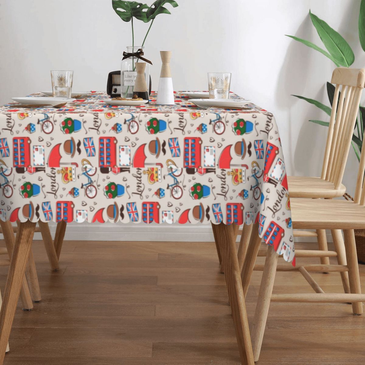London Muster rechteckige Tisc – Home Textiles London Bewertung und Preis