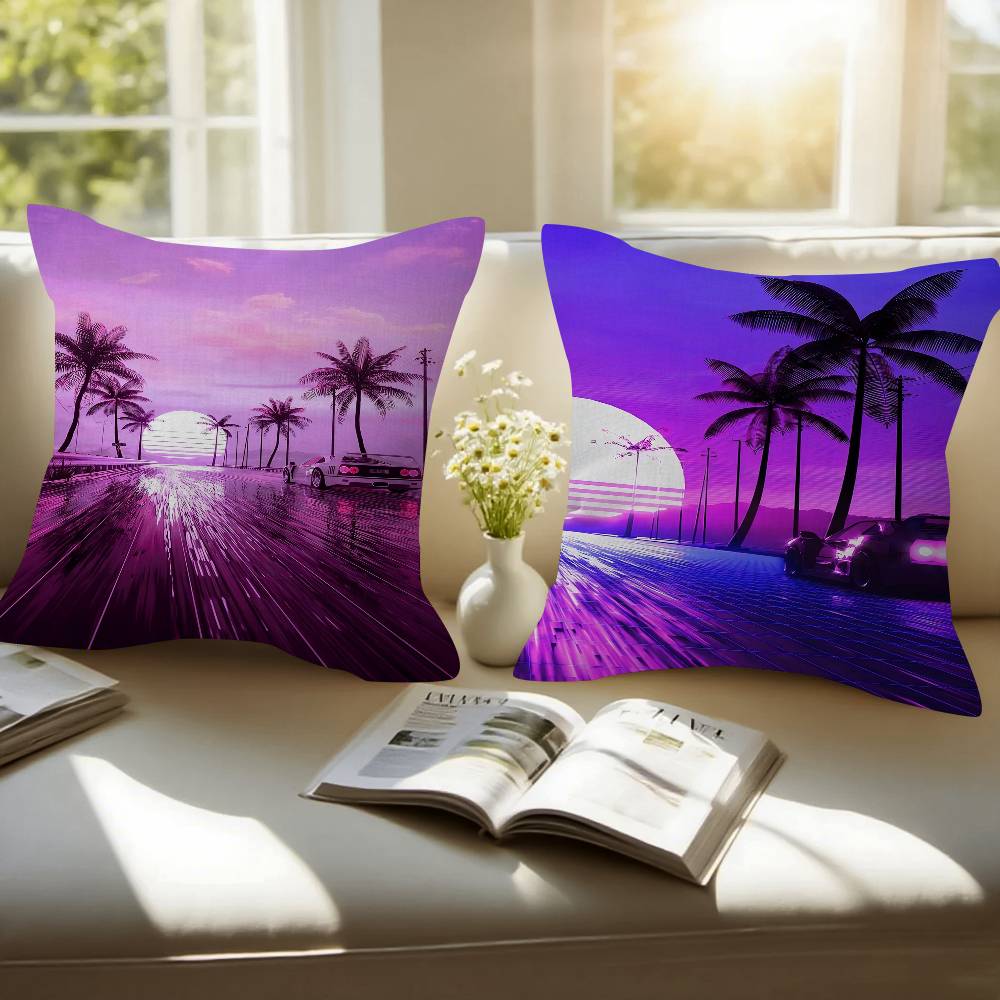 Neon Night City Landscape 80er – Home Textiles City Bewertung und Preis