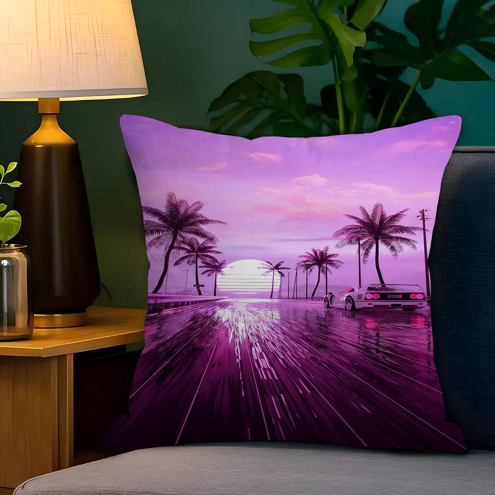 Neon Night City Landscape 80er – Home Textiles City Bewertung und Preis