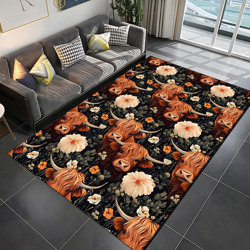 Teppich mit Yak-Aufdruck aus P – Highland Home Textiles Bewertung und Preis