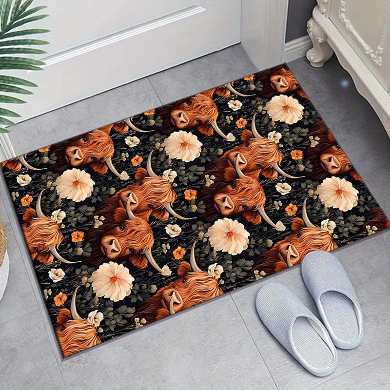 Teppich mit Yak-Aufdruck aus P – Highland Home Textiles Bewertung und Preis