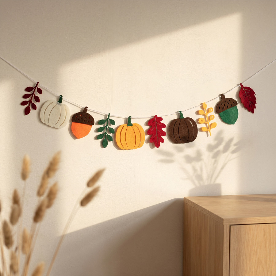 Herbstliche Kürbisblätter-Flag – Home Textiles And Decor Bewertung und Preis