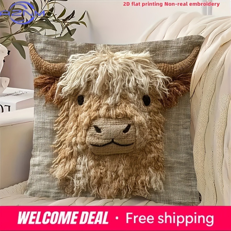 Niedliches Highland-Kuh-Design – Highland Home Textiles Bewertung und Preis