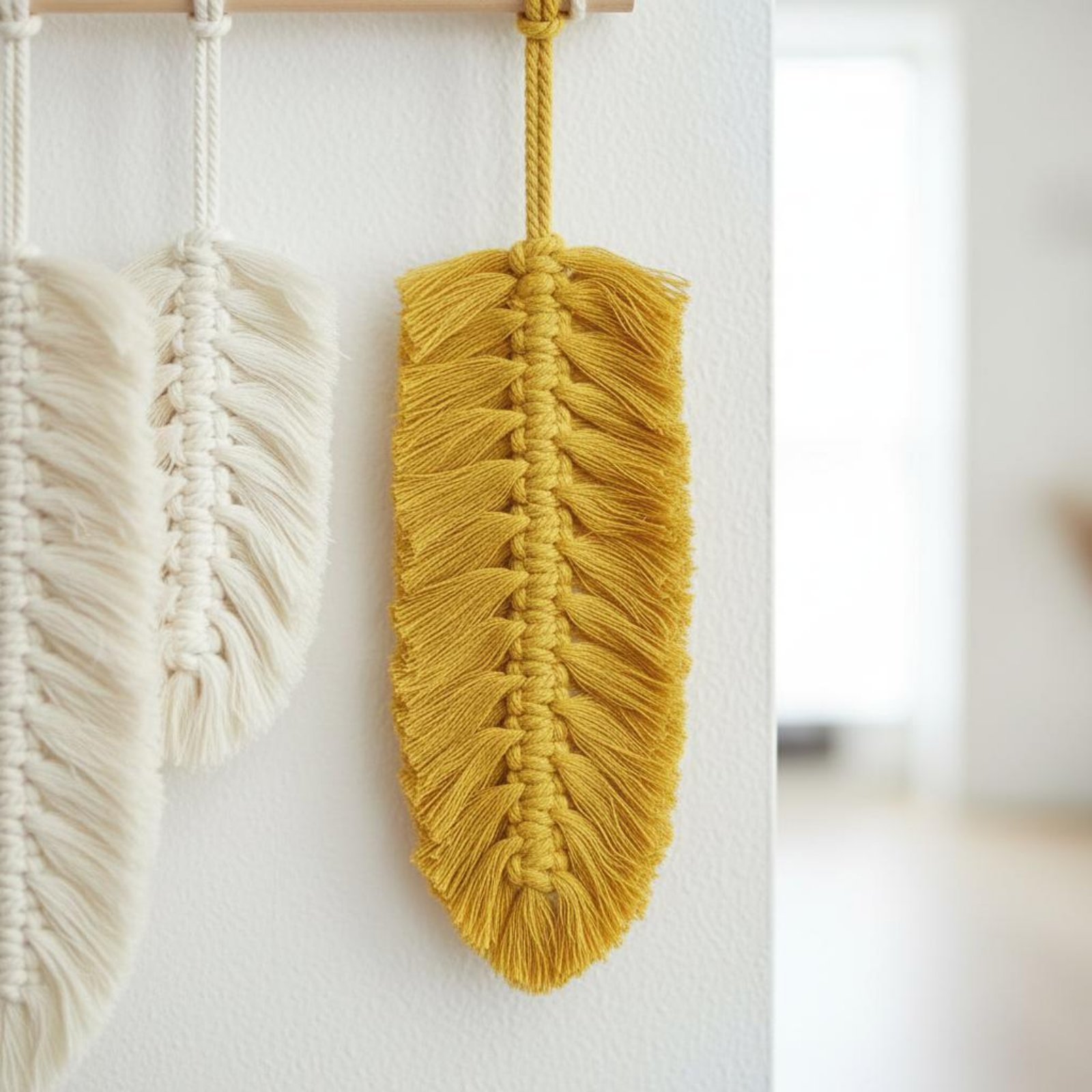 Makramee Feder-Wandbehang Hand – Home Textiles And Decor Bewertung und Preis